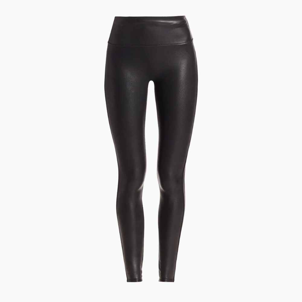 SPANX Faux Leather Full Length High Waist Leggings Size Large - Picture 2 of 11
